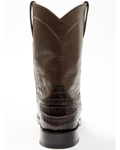 Black 1978® Men's Carmen Exotic Caiman Belly Roper Boots - Brown
