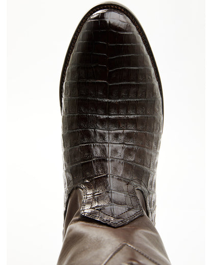 Black 1978® Men's Carmen Exotic Caiman Belly Roper Boots - Brown