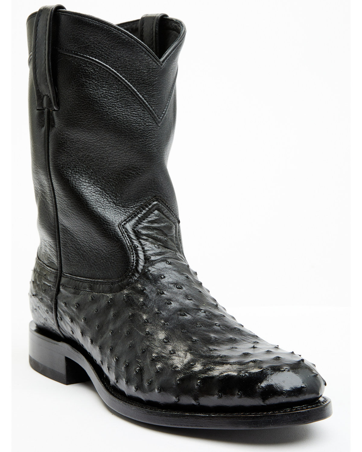 Black 1978® Men's Carmen Exotic Full-Quill Ostrich Roper Bo Black