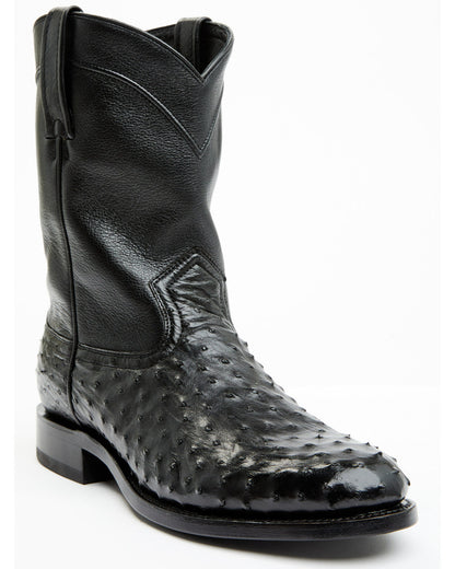 Black 1978® Men's Carmen Exotic Full-Quill Ostrich Roper Bo Black