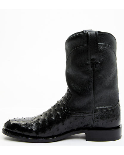 Black 1978® Men's Carmen Exotic Full-Quill Ostrich Roper Bo Black