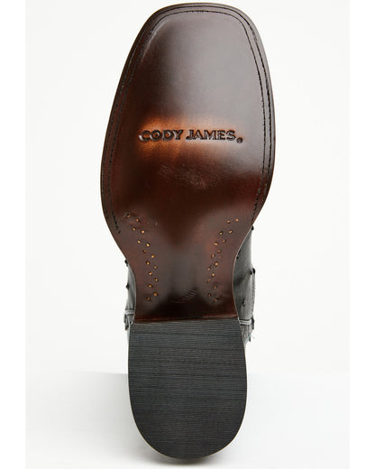 Men's Buzzard Exotic Full Quill Ostrich Western Boots - Bro Black