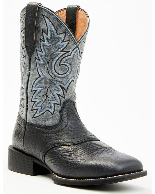 Men's Badge Xero Gravity™ Western Boots - Broad Square Toe Black