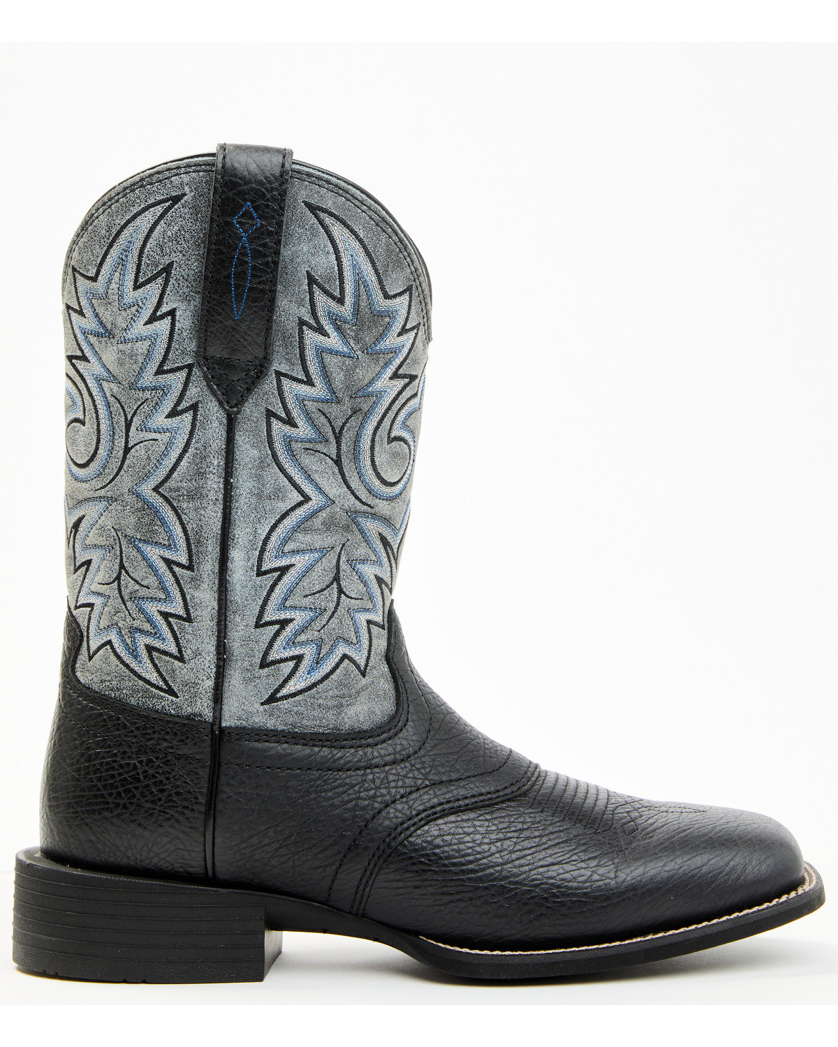 Men's Badge Xero Gravity™ Western Boots - Broad Square Toe Black