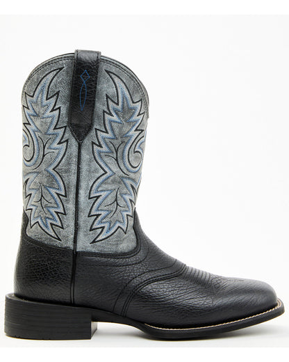 Men's Badge Xero Gravity™ Western Boots - Broad Square Toe Black
