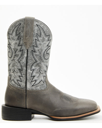 Men's Badge Xero Gravity™ Western Boots - Broad Square Toe Grey