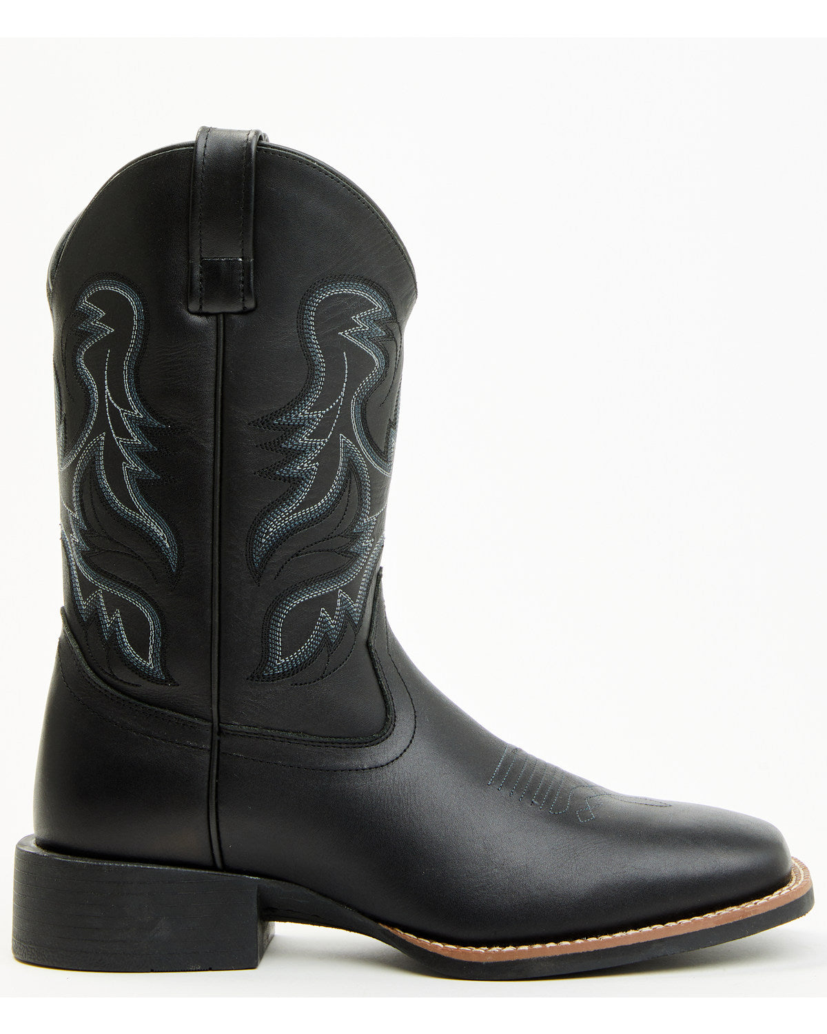 Ace™ Western Boots - Broad Square Toe Black