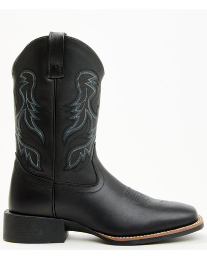 Ace™ Western Boots - Broad Square Toe Black