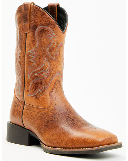 Ace™ Western Boots - Broad Square Toe Brown