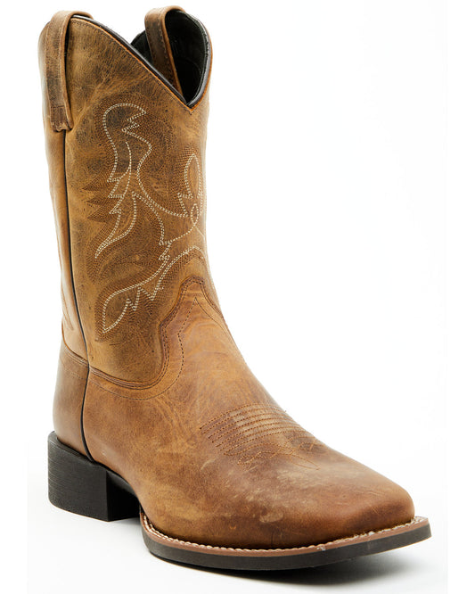Ace™ Western Boots - Broad Square Toe Tan