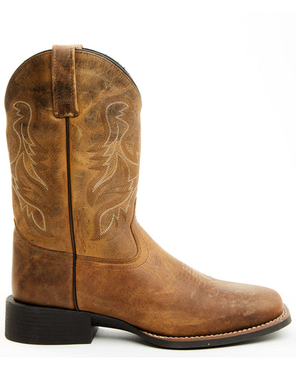 Ace™ Western Boots - Broad Square Toe Tan