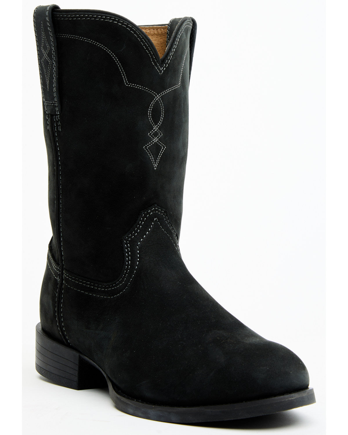 Cush Core® Men's Highland Roper Western Boots - Round Toe Black