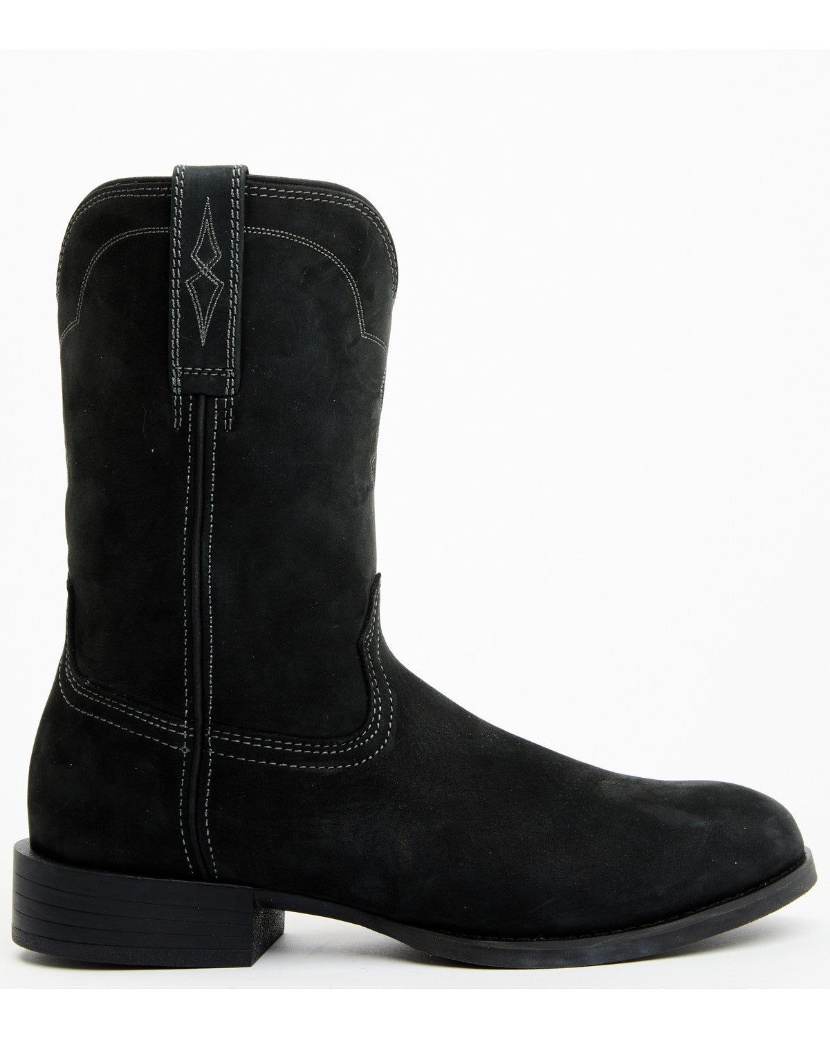 Cush Core® Men's Highland Roper Western Boots - Round Toe Black