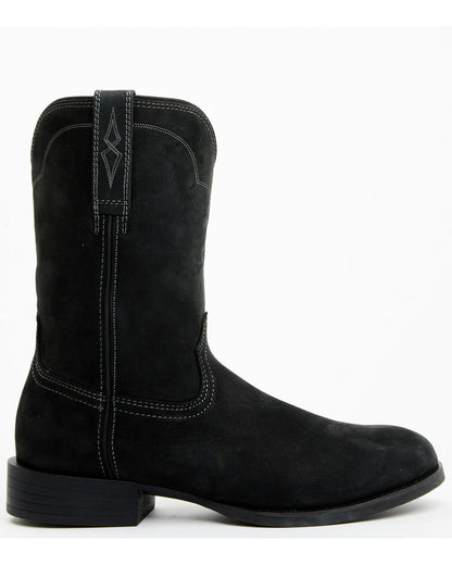 Cush Core® Men's Highland Roper Western Boots - Round Toe Black