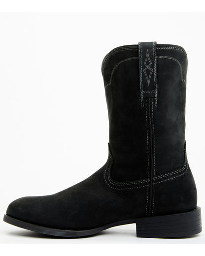 Cush Core® Men's Highland Roper Western Boots - Round Toe Black