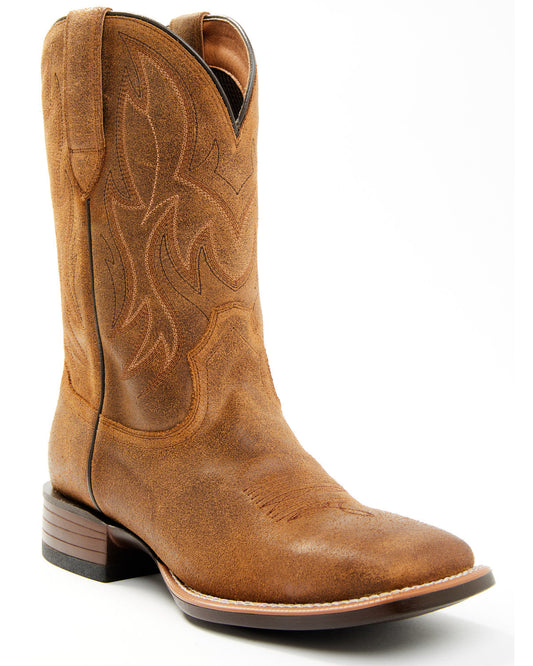 Men's Hoverfly Western Performance Boots - Broad Square Toe Coffee
