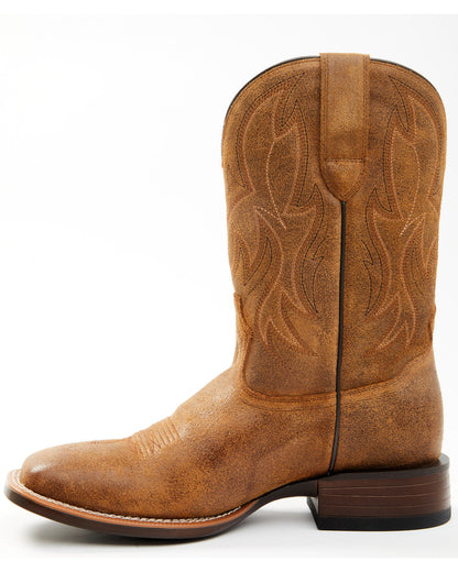 Men's Hoverfly Western Performance Boots - Broad Square Toe Coffee