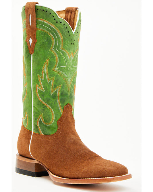 Men's Tomahawk Roughout Tall Western Boots - Broad Square T Green