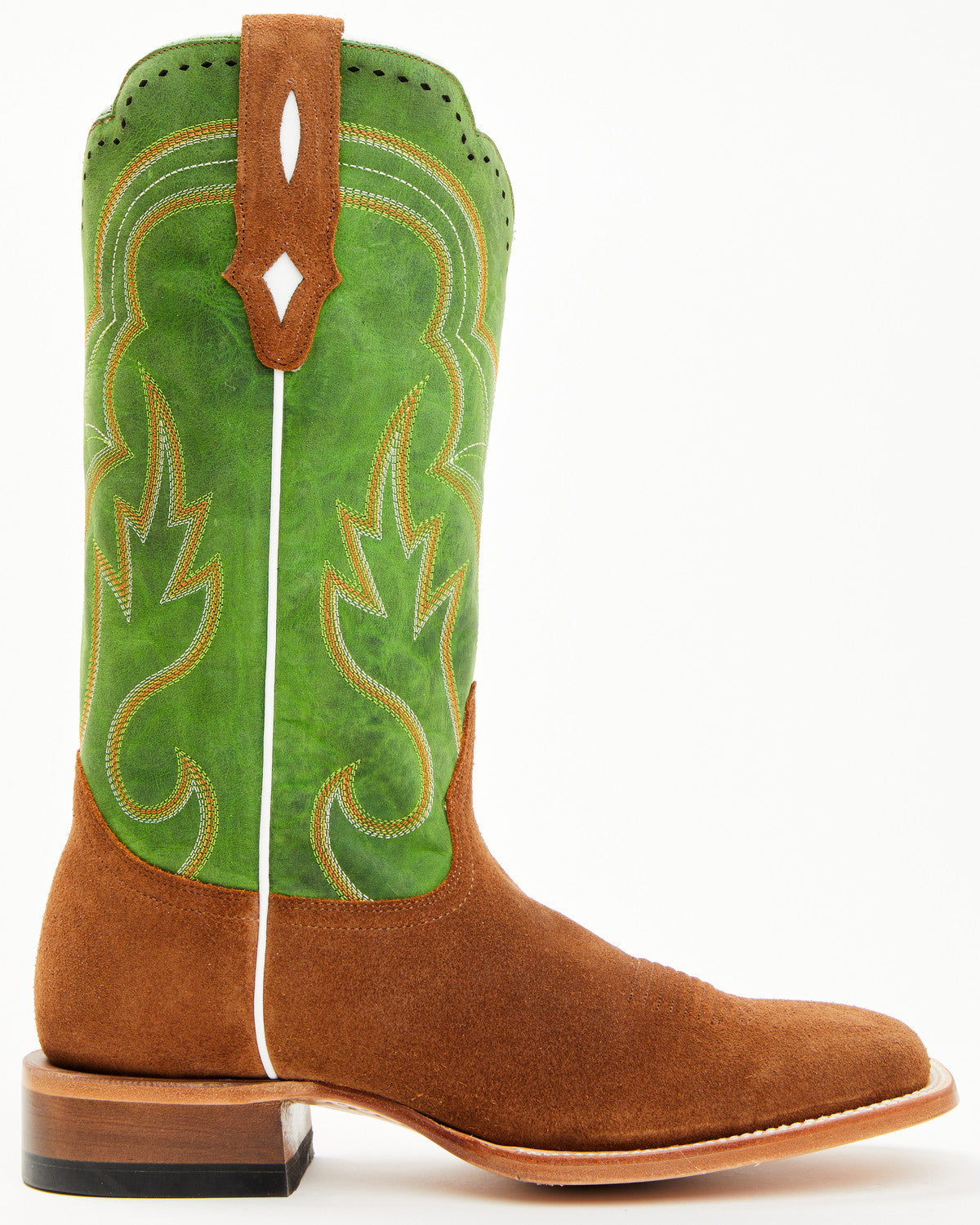 Men's Tomahawk Roughout Tall Western Boots - Broad Square T Green