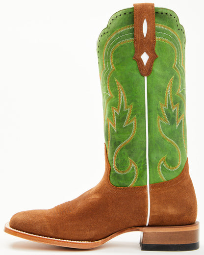 Men's Tomahawk Roughout Tall Western Boots - Broad Square T Green