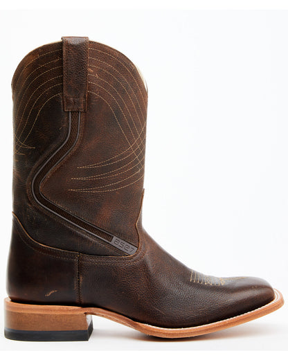 Men's ASE7 Alpha Western Boots - Broad Square Toe Tan