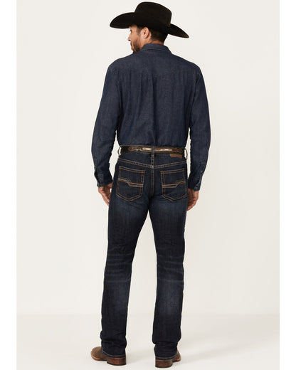 Men's Shadow Wash Jackson Slim Straight Stretch Denim Jeans Dark Wash