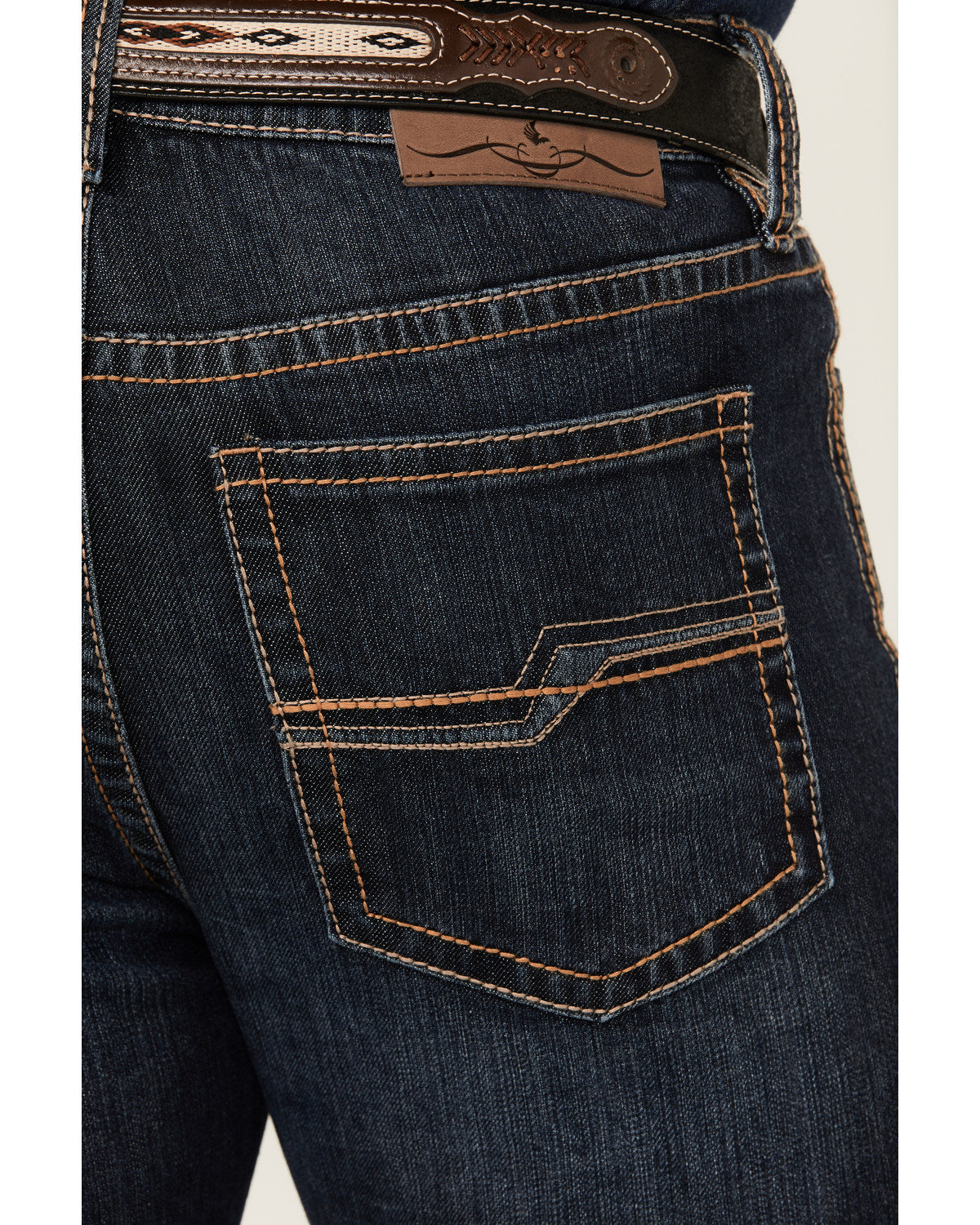 Men's Shadow Wash Jackson Slim Straight Stretch Denim Jeans Dark Wash
