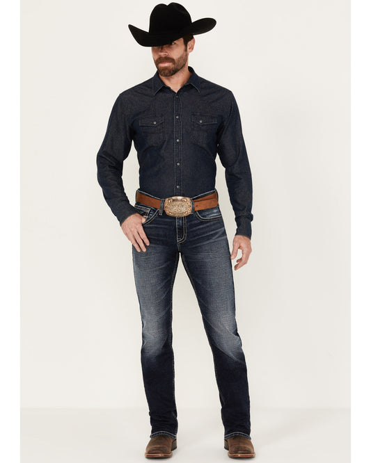 Men's Moonbeam Wash Jackson Slim Straight Stretch Denim Jea Dark Wash
