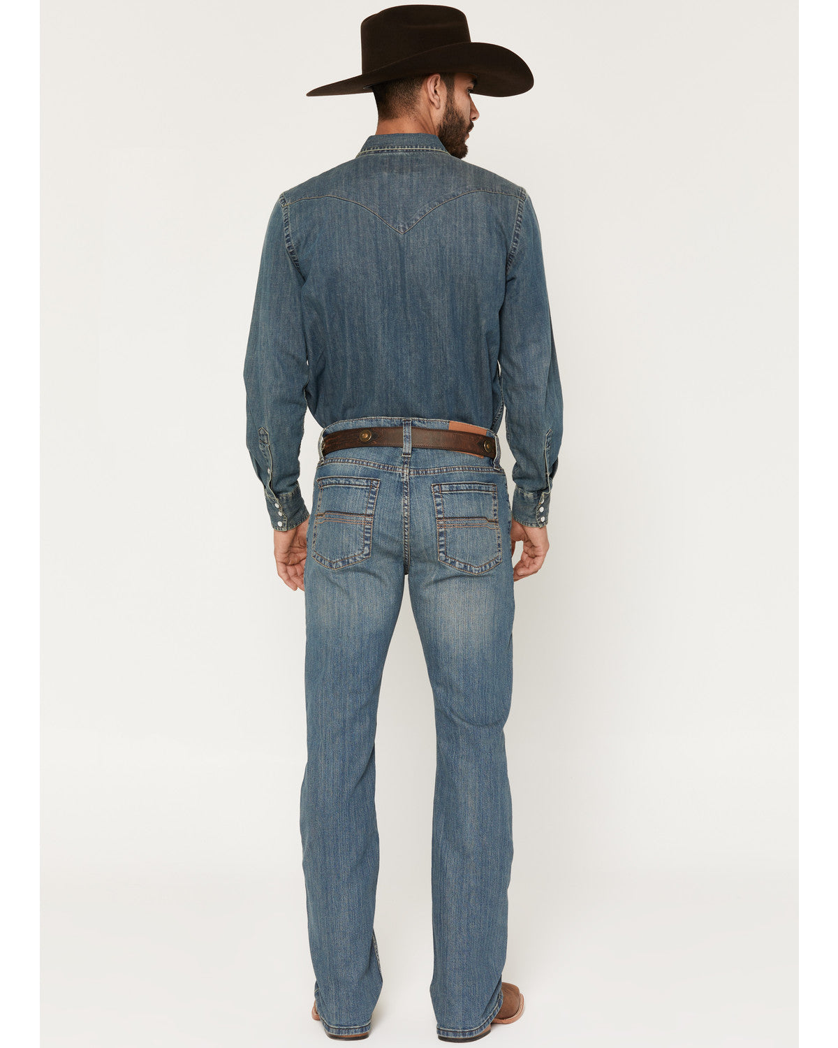 Men's Bozeman Wash Wyatt Slim Bootcut Stretch Denim Jeans Indigo