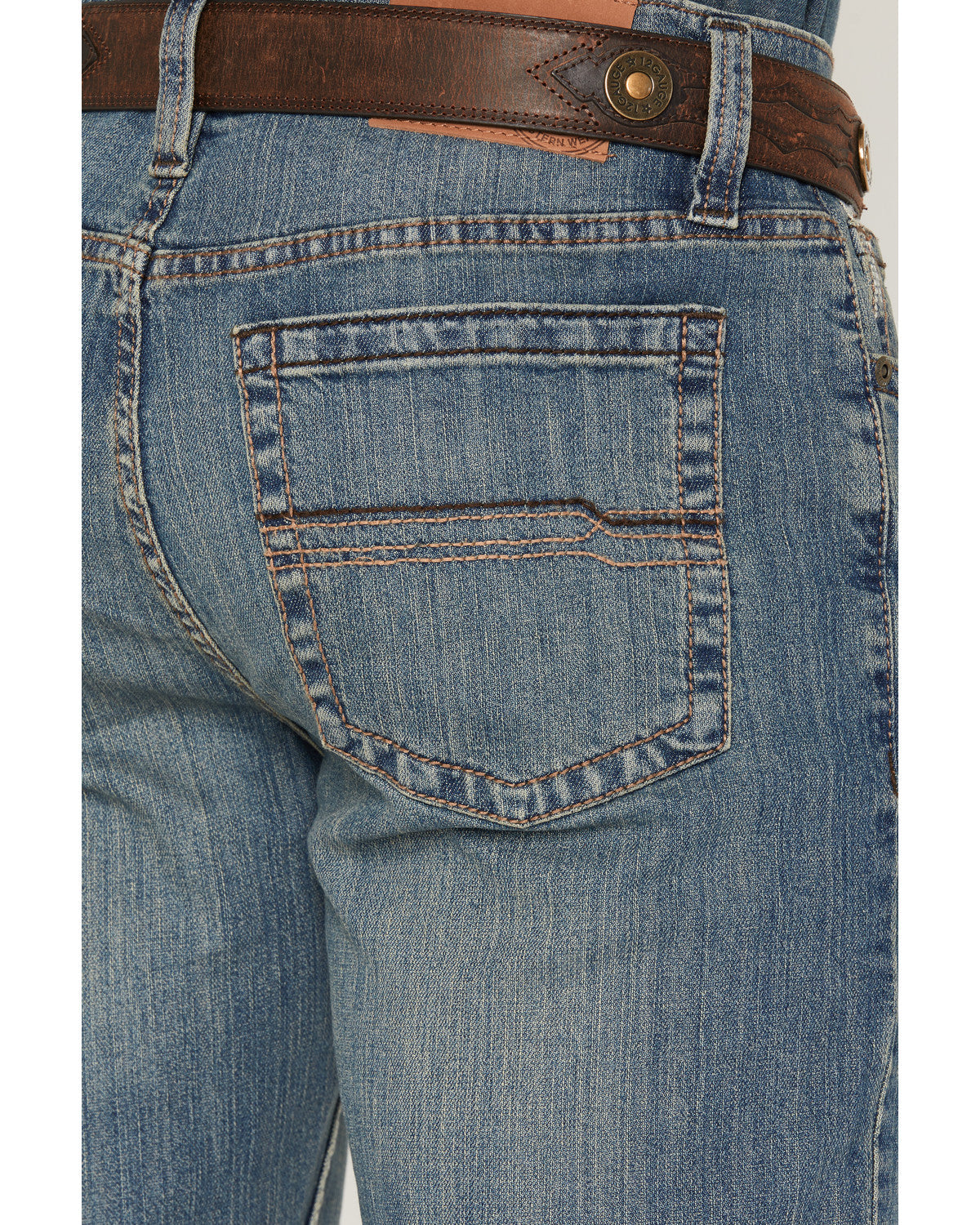 Men's Bozeman Wash Wyatt Slim Bootcut Stretch Denim Jeans Indigo