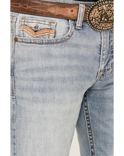 Men's Sawbuck Wash Jackson Slim Straight Stretch Denim Jean Blue