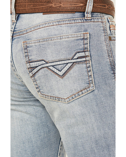 Men's Sawbuck Wash Jackson Slim Straight Stretch Denim Jean Blue