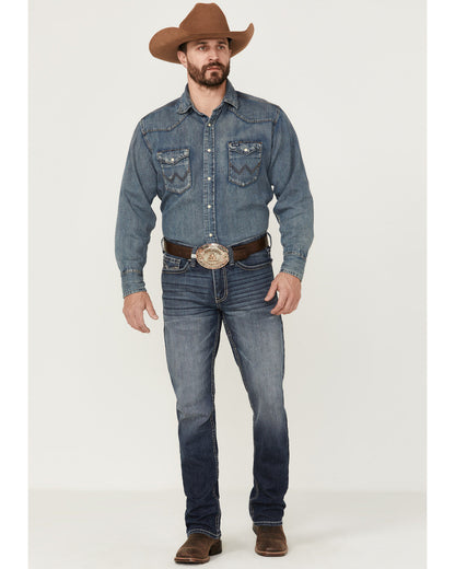 Men's Moonlight Wash Jackson Slim Straight Stretch Denim Je Medium Wash
