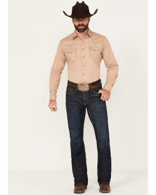 Men's Night Hawk Wash Wyatt Slim Bootcut Stretch Denim Jean Medium Wash