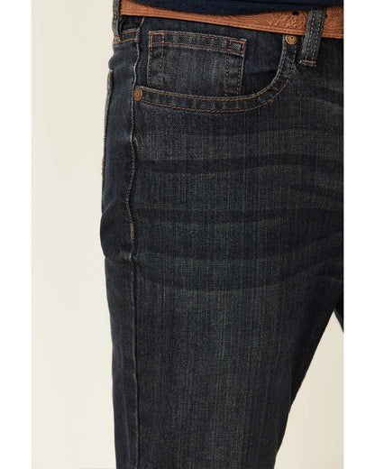 Men's Barn Sour Wash Jackson Slim Straight Stretch Denim Je Blue