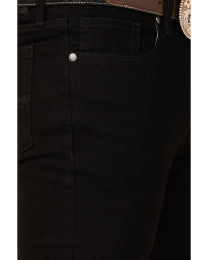 Men's Night Rider Wash Wyatt Slim Bootcut Stretch Denim Jea Black