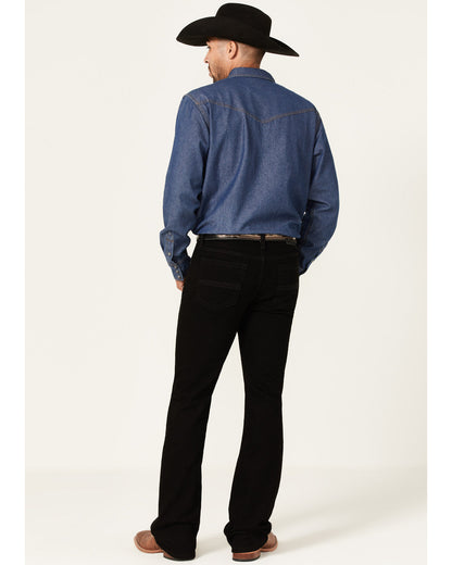 Men's Night Rider Wash Wyatt Slim Bootcut Stretch Denim Jea Black