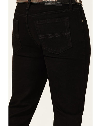 Men's Night Rider Wash Wyatt Slim Bootcut Stretch Denim Jea Black
