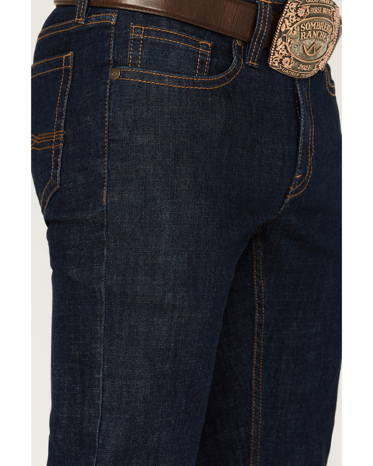 Men's Showdown Wash Jackson Slim Straight Stretch Denim Jea Dark Wash