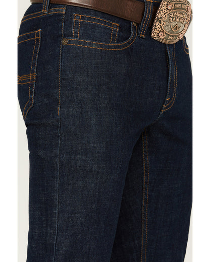 Men's Showdown Wash Jackson Slim Straight Stretch Denim Jea Dark Wash