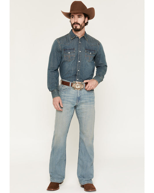 Men's Hamshackle Wash Duke Relaxed Bootcut Stretch Denim Je Blue