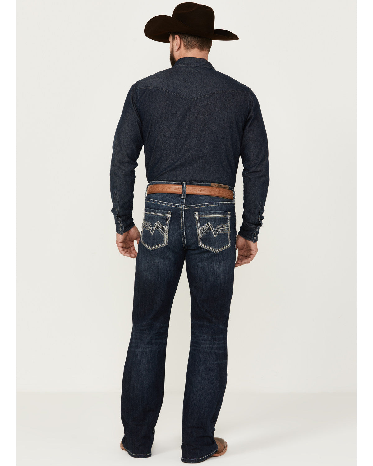 Men's Moonlight Wash Duke Relaxed Bootcut Stretch Denim Jea Dark Wash