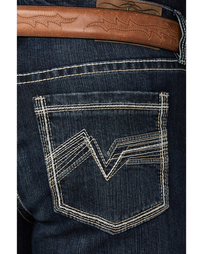 Men's Moonlight Wash Duke Relaxed Bootcut Stretch Denim Jea Dark Wash