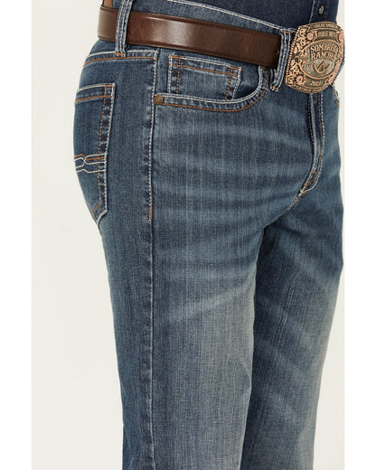 Men's Colton Wash Duke Relaxed Bootcut Stretch Denim Jeans Medium Wash