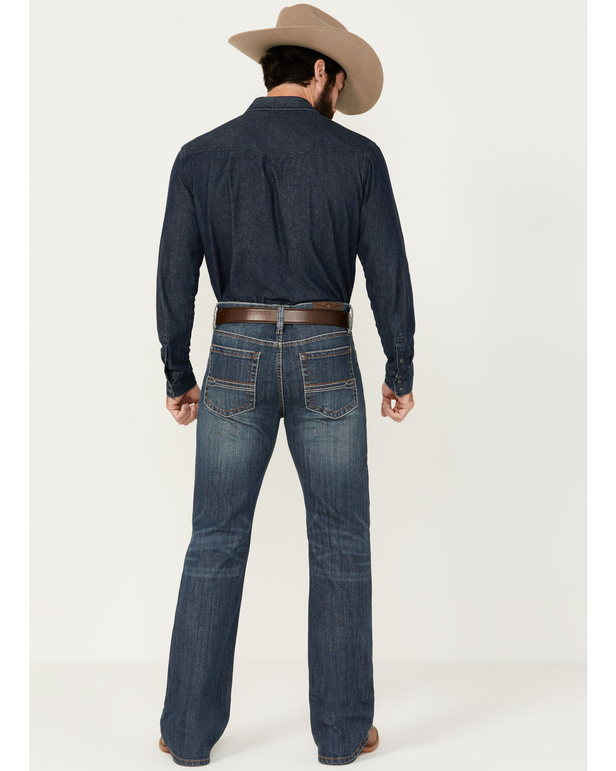 Men's Colton Wash Duke Relaxed Bootcut Stretch Denim Jeans Medium Wash