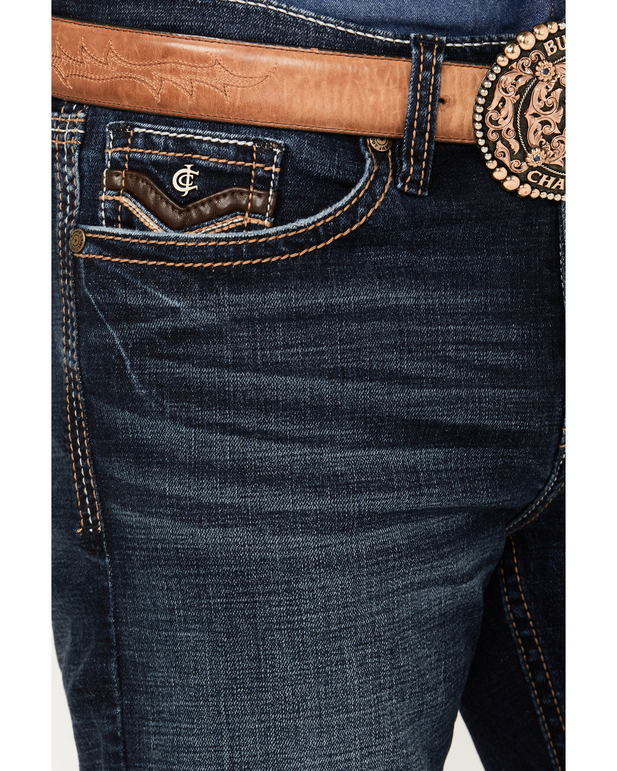 Men's Palomino Wash Duke Relaxed Bootcut Stretch Denim Jean Dark Wash