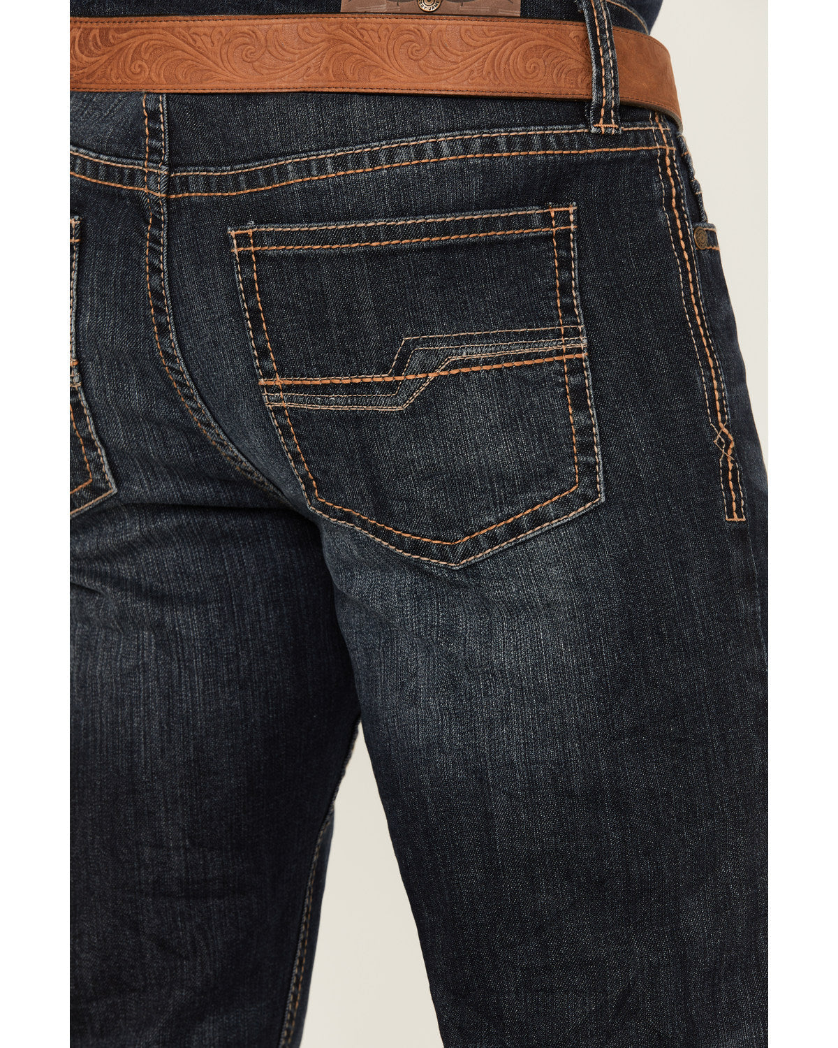 Men's Shadow Wash Jackson Slim Straight Stretch Denim Jeans Dark Wash