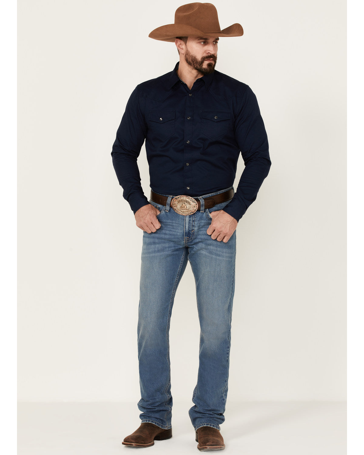 Men's Roughstock Wash Jackson Slim Straight Rigid Denim Jea Blue