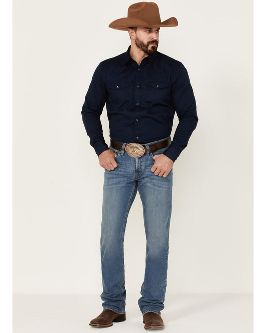 Men's Roughstock Wash Jackson Slim Straight Rigid Denim Jea Blue