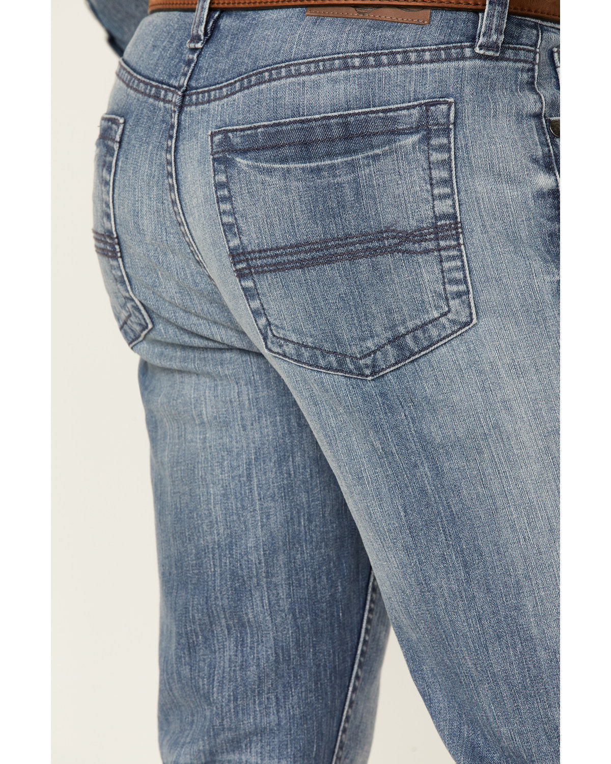 Men's Buckskin Wash Jackson Slim Straight Stretch Denim Jea Blue